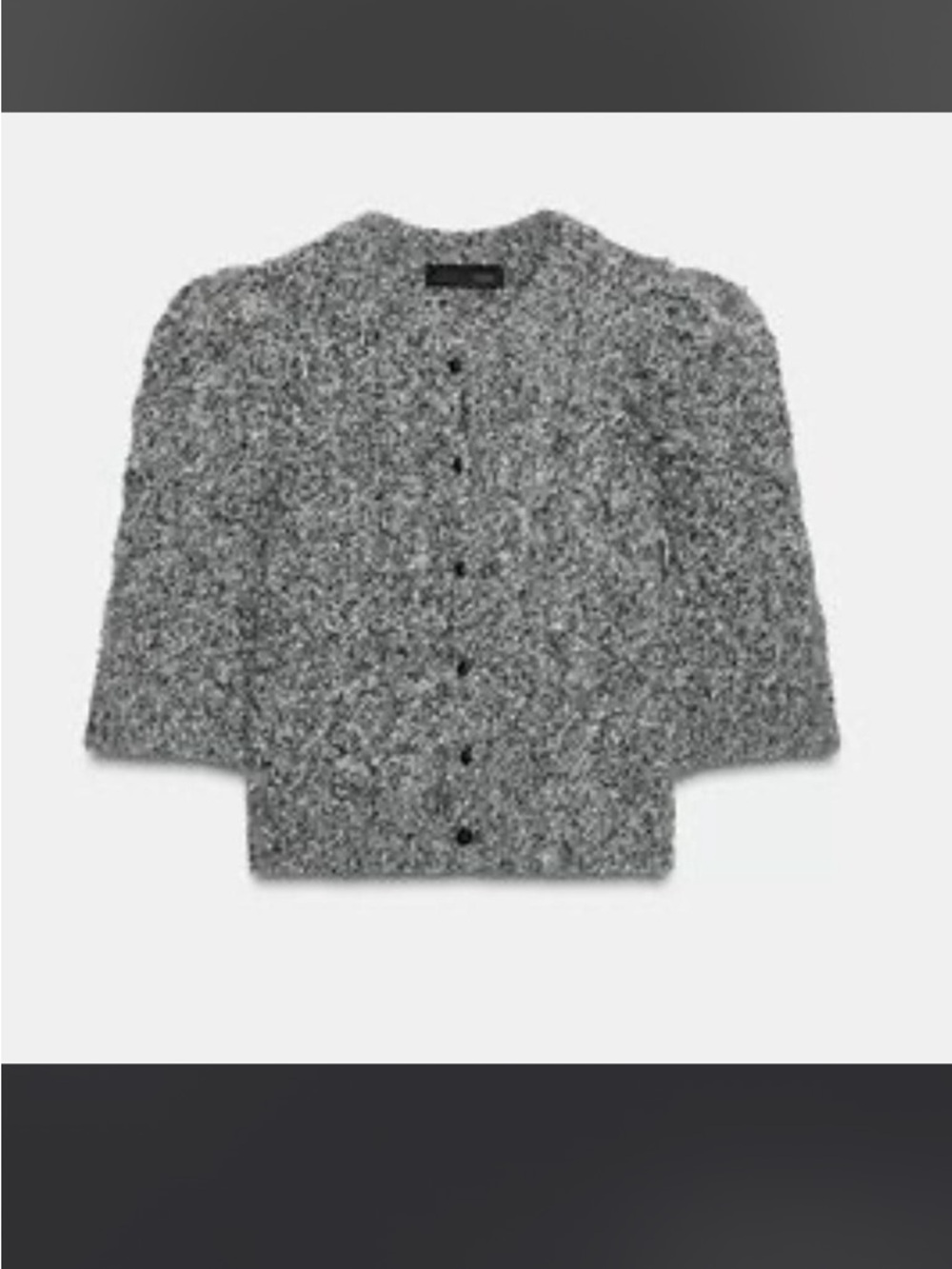 ZARA- Women's grey cardigan- Size: S- NWT